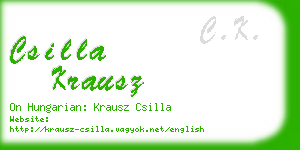 csilla krausz business card